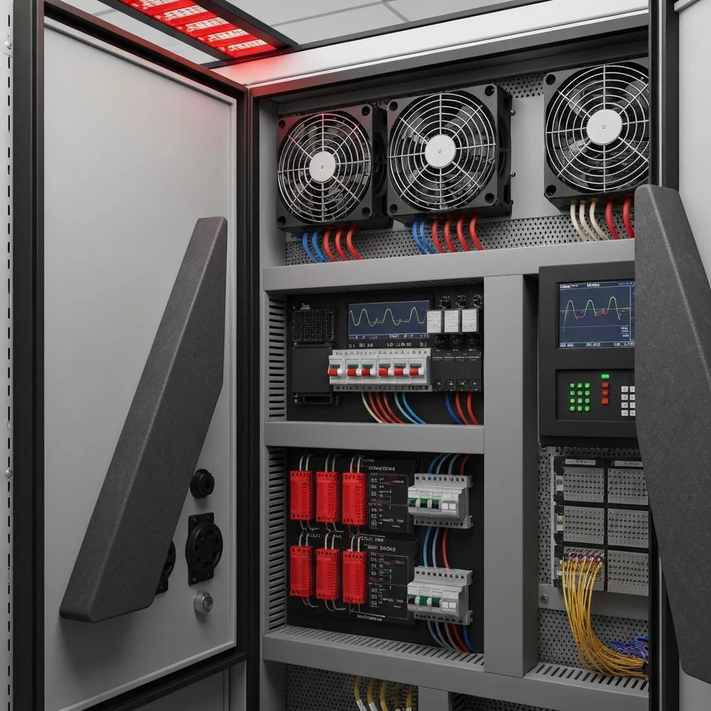 Technician commissioning mission-critical electrical gear